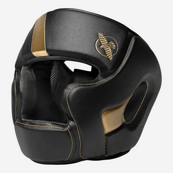 Hayabusa T3 Headguard Negro-Oro CASCO BOXEO