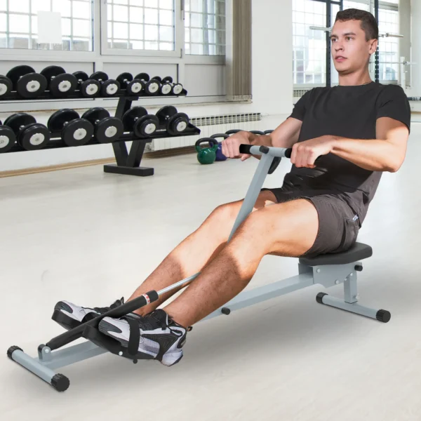 Máquina de Remo Ajustable con Pantalla LCD para Fitness y Ejercicios de Musculación o Resistencia para Gimnasio Casa Carga 100KG - Imagen 16