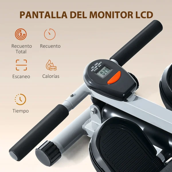 Máquina de Remo Ajustable con Pantalla LCD para Fitness y Ejercicios de Musculación o Resistencia para Gimnasio Casa Carga 100KG - Imagen 13