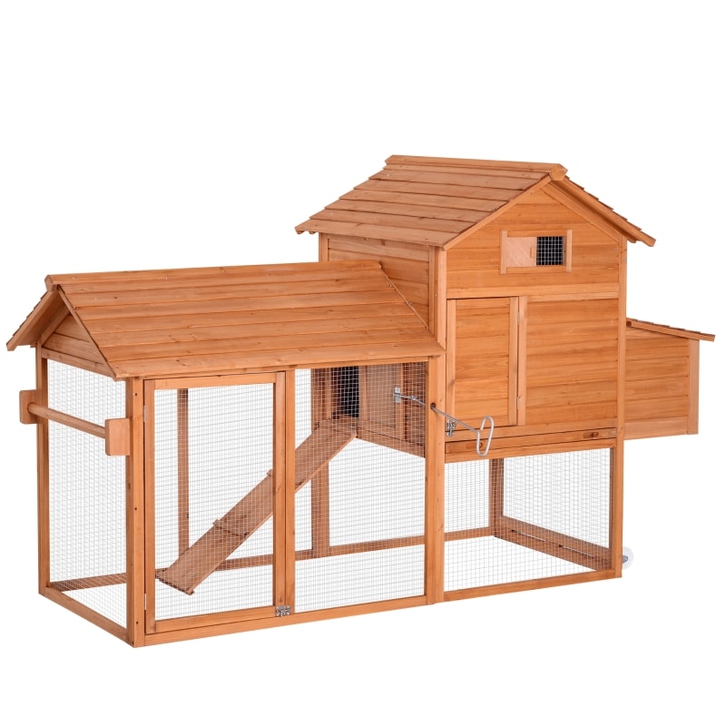 Gallinero grande de madera para exteriores, jaula para gallinero con puerta  de ventilación, bandeja extraíble para jardín, patio trasero, casa de