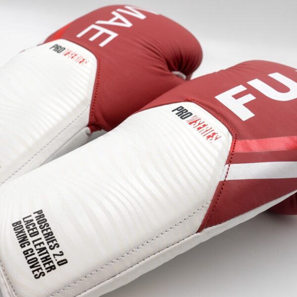 GUANTES BOXEO CUERDAS PROSERIES 2.0 PIEL 8/10/12/14 ONZAS GRANATE NEGRO - Imagen 8