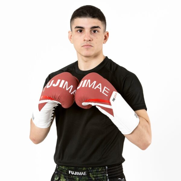 GUANTES BOXEO CUERDAS PROSERIES 2.0 PIEL 8/10/12/14 ONZAS GRANATE NEGRO - Imagen 14