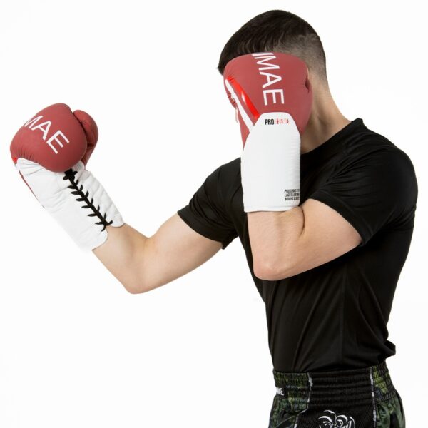 GUANTES BOXEO CUERDAS PROSERIES 2.0 PIEL 8/10/12/14 ONZAS GRANATE NEGRO - Imagen 13