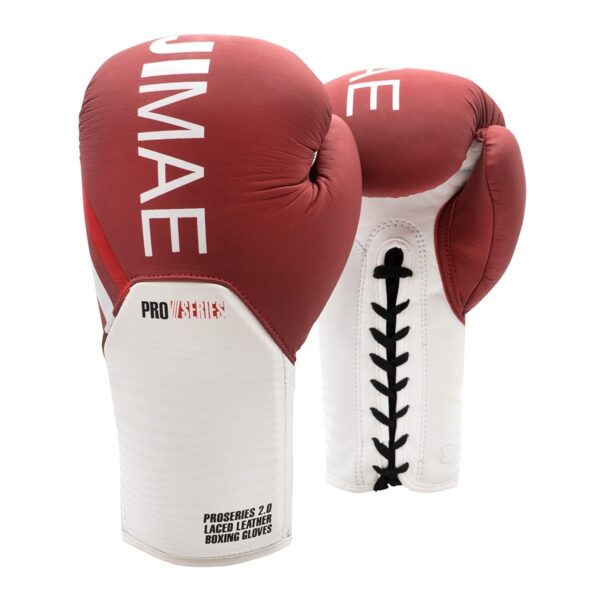 GUANTES BOXEO CUERDAS PROSERIES 2.0 PIEL 8/10/12/14 ONZAS GRANATE NEGRO - Imagen 12