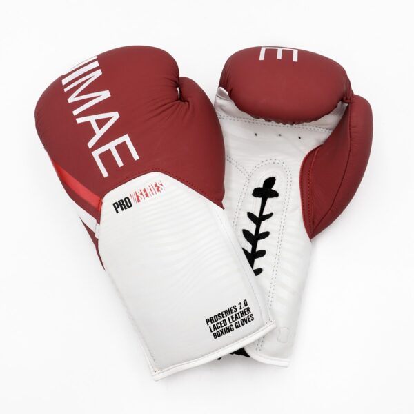 GUANTES BOXEO CUERDAS PROSERIES 2.0 PIEL 8/10/12/14 ONZAS GRANATE NEGRO - Imagen 11