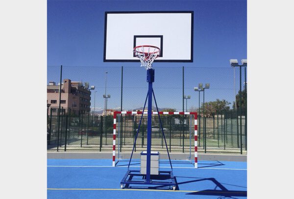 Canastas baloncesto escolares y minibasket con base “Milán