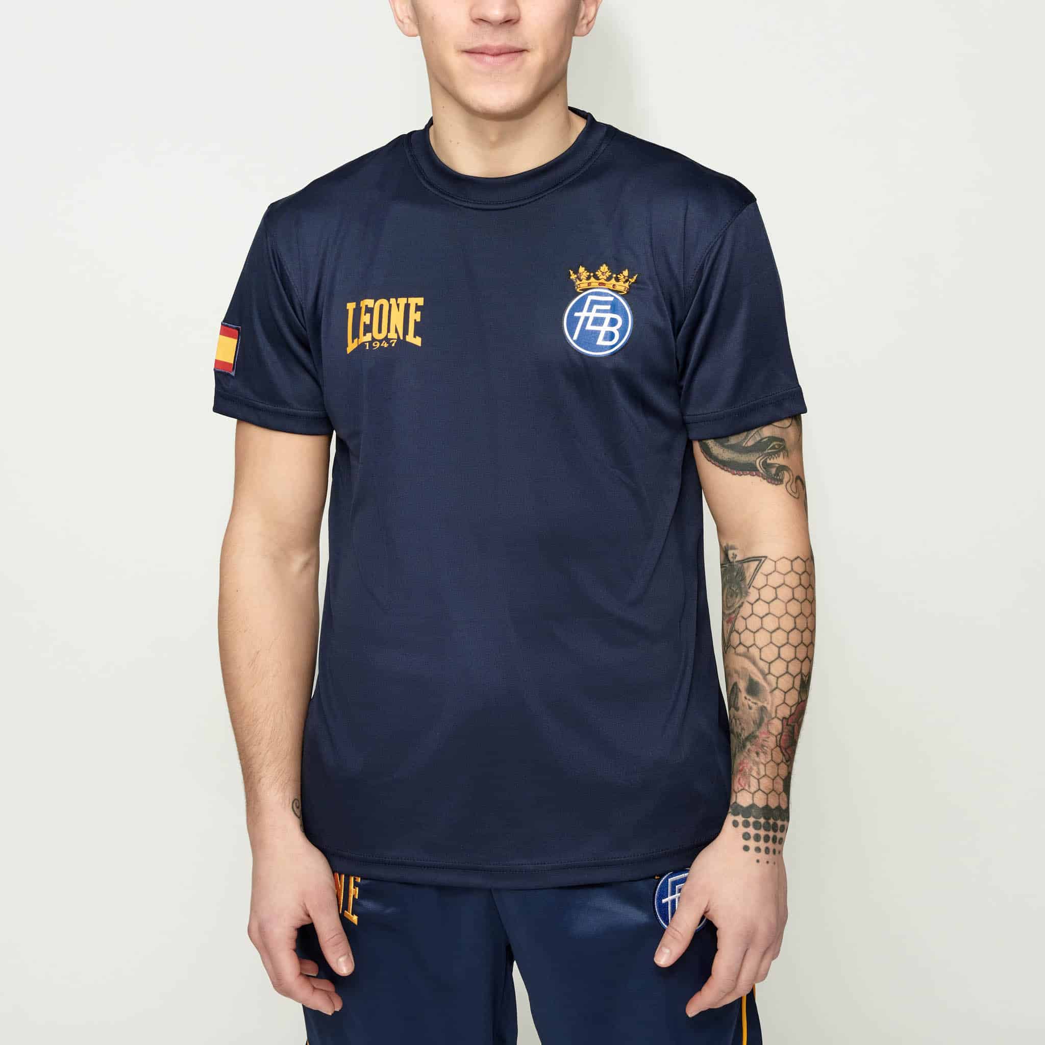 Camiseta Federacion Española de boxeo Leone 1947 AB220 Color azul 2024