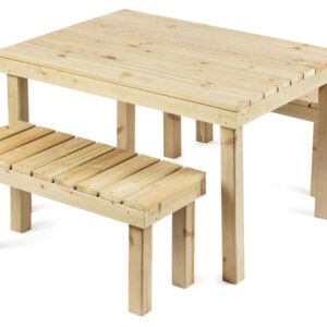 Set Riga 120 x 90 x 75 cm MESA Y 2 BANCOS PORTES GRATIS