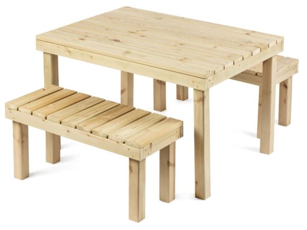Set Riga 120 x 90 x 75 cm MESA Y 2 BANCOS PORTES GRATIS