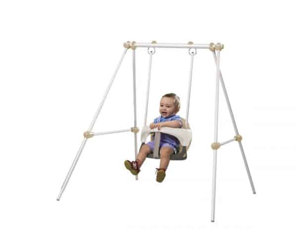 COLUMPIO METAL BABY SWING BEIGE PORTES GRATIS