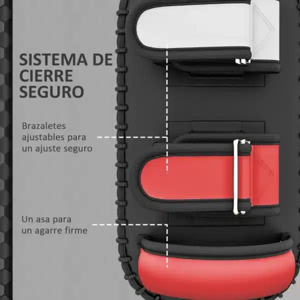 Manopla escudo de Boxeo Paos Muay Thai para Entrenamiento Karate Taekwondo Kickboxing Training en Hogar Gimnasio Negro - Imagen 7