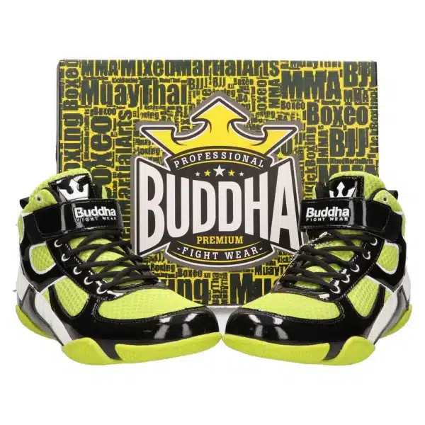 ZAPATOS DE BOXEO BUDDHA ONE NEGROS/GRIS OSCURO-DORADO/NEGRO-PLATEADO/AMARILLO-NEGRO - Imagen 11
