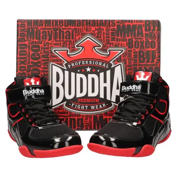 ZAPATOS DE BOXEO BUDDHA ONE NEGROS/GRIS OSCURO-DORADO/NEGRO-PLATEADO/AMARILLO-NEGRO - Imagen 2