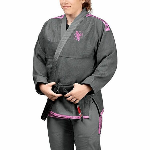 Hayabusa Women Lightweight Jiu Jitsu Gi Gris-Rosa - Imagen 4