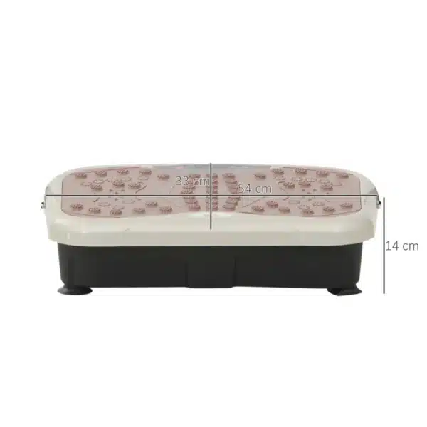 Plataforma Vibratoria con 2 Bandas Elásticas 200W Control Remoto 99 Velocidades USB Pantalla LED 54x33x14cm Café y Negro - Imagen 9