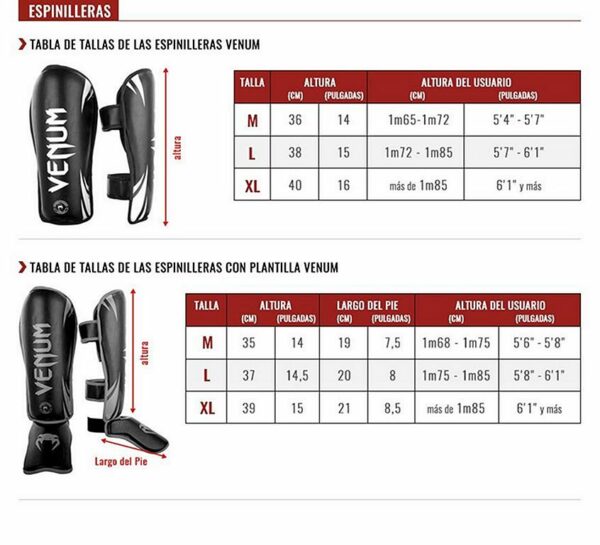 Venum Elite Standup Shinguards Negro-Blanco - Imagen 2