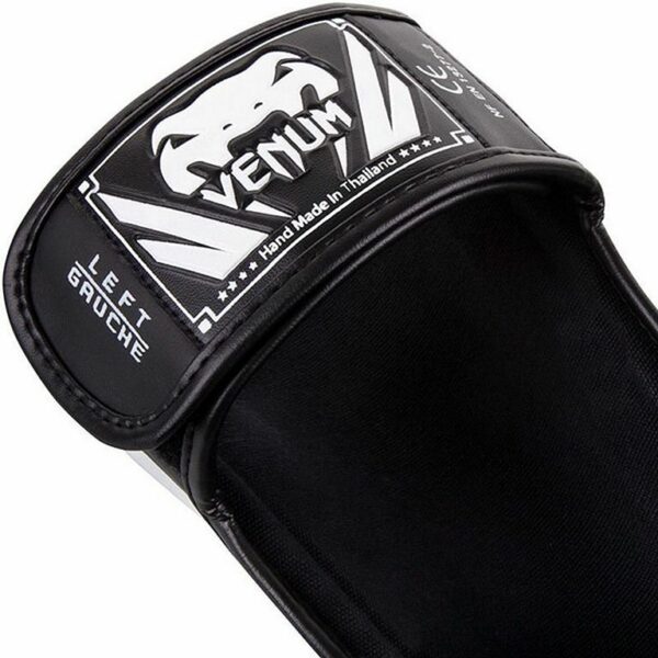 Venum Elite Standup Shinguards Negro-Blanco - Imagen 6
