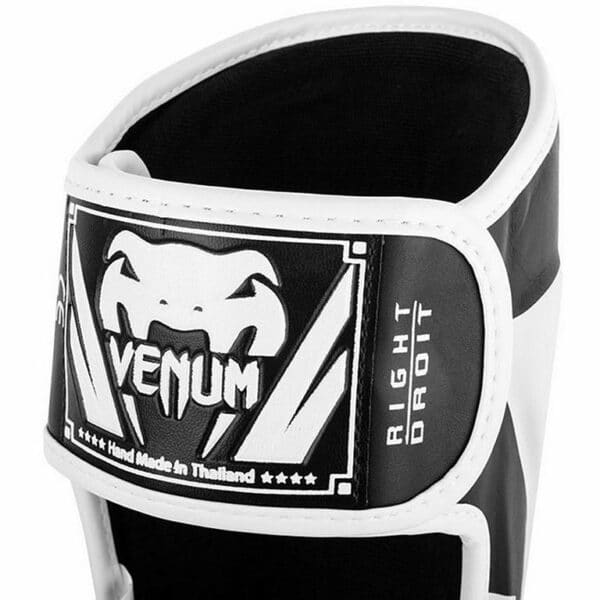 Venum Elite Standup Shinguards Negro-Blanco - Imagen 3