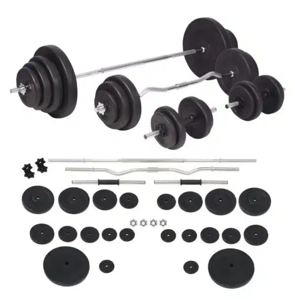 JUEGO DE PESAS CON BARRAS Y MANCUERNAS 25MM preguntar stock