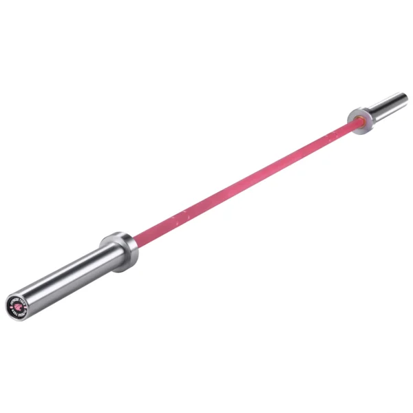 BARRA OLÍMPICA ROSA 2M * 50MM 4 RODAMIENTOS 340KG agarre 25mm - Imagen 3