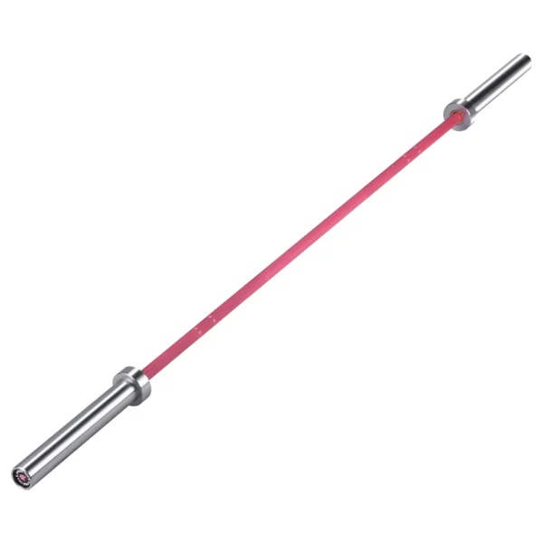 BARRA OLÍMPICA ROSA 2M * 50MM 4 RODAMIENTOS 340KG agarre 25mm - Imagen 2