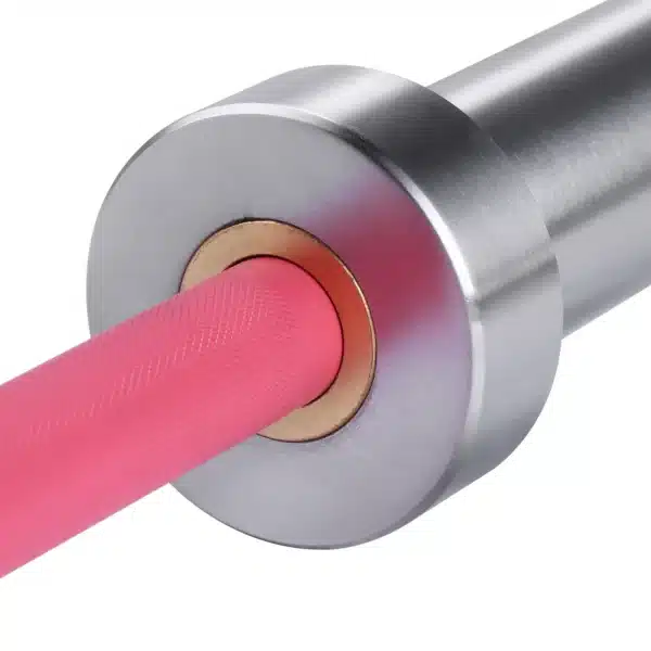 BARRA OLÍMPICA ROSA 2M * 50MM 4 RODAMIENTOS 340KG agarre 25mm - Imagen 13