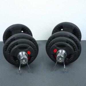 Kit de mancuernas olímpicas con discos hasta 41kg