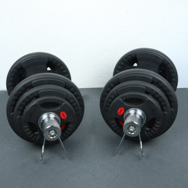 Kit de mancuernas olímpicas con discos hasta 41kg