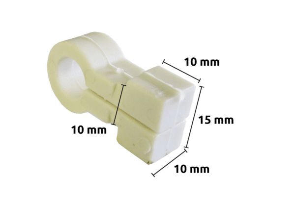 Gancho de Red Omega 10 mm. Blanco. Bolsa 50 Uds porterias