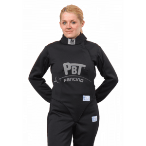 Chaqueta de esgrima 350N CE Mujer color negro PBT