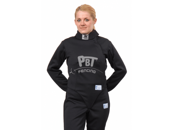 Chaqueta de esgrima 350N CE Mujer color negro PBT