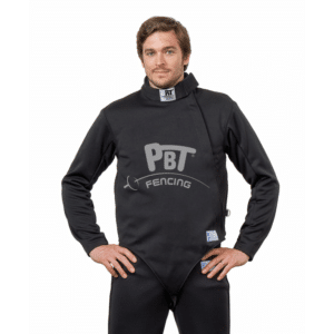 Chaqueta de esgrima Negra 350N CE Hombre PBT esgrima