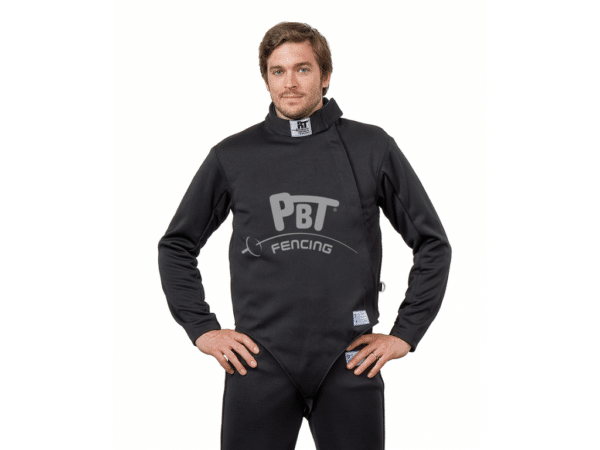 Chaqueta de esgrima Negra 350N CE Hombre PBT esgrima