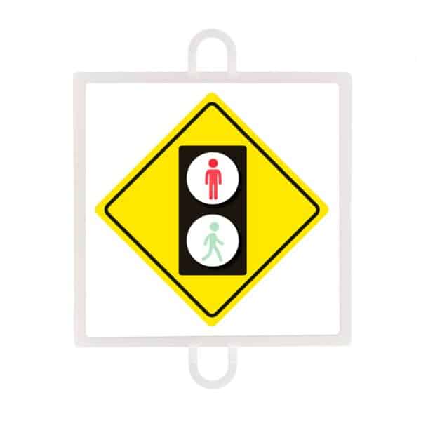 PANEL DE SEÑALIZACIÓN TRÁFICO DE ADVERTENCIA Nº 5 (PEATONES ROJO)