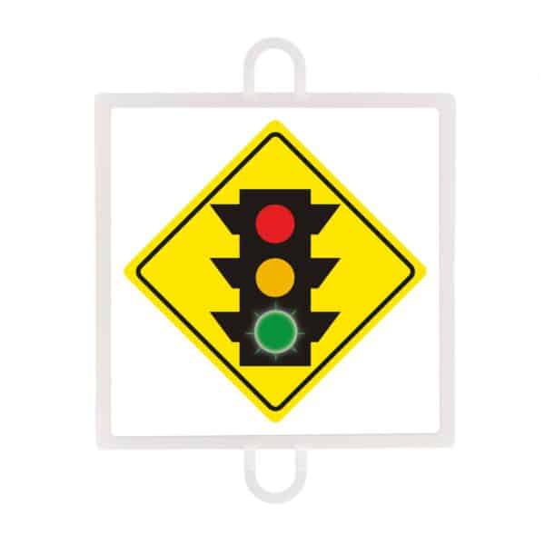 Panel de señalización tráfico de advertencia nº 3 (semáforo verde)
