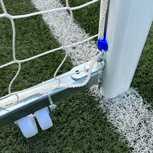 JUEGO PORTERÍAS ALUMINIO FÚTBOL 7 90 MM ABATIBLES CON ARQUILLOS CINCADO PORTES GRATISS - Imagen 3