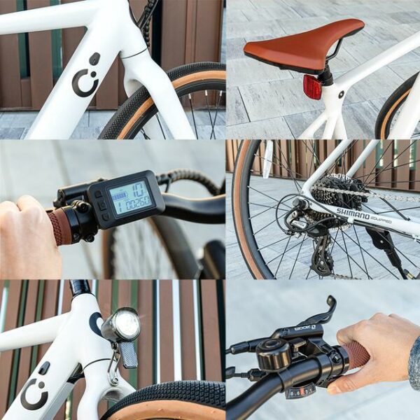Bicicleta eléctrica Sprint Bicicleta eléctrica urbana de 28" con 70 Km de autonomía, cambio Shimano Altus de 8 velocidades y doble disco de freno hidráulico. - Imagen 2