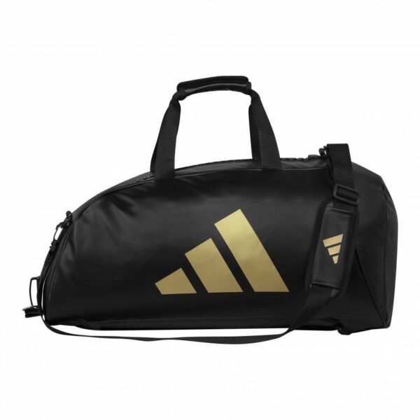 BOLSA ADIDAS "CONV.2 EN 1" P.U. NEGRO/DORADO