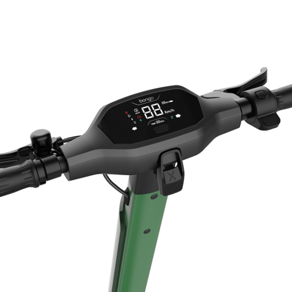 Bongo X65 Connected Patinete eléctrico premium de 1000 W con una autonomía de hasta 65 km, sistema de conducción adaptativa S-Driving System que mantiene la velocidad total en pendientes y sistema triple de frenado mediante doble disco de freno de alta precisión y e-ABS con frenada regenerativa. Certificado para cumplir con los requisitos de la normativa española de circulación. Patinete eléctrico - Imagen 12