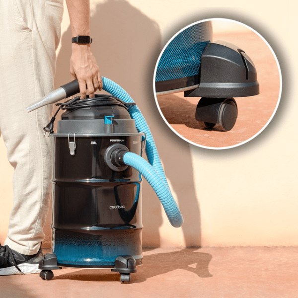 Conga Ash 6000 EasyGo XL Aspirador de cenizas de 30L, 1500 W de potencia y sencillo transporte gracias a sus ruedas y su asa de transporte - Imagen 4
