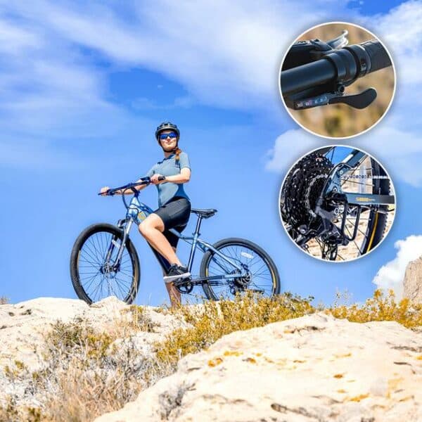 Mountain Avanti Bicicleta eléctrica de montaña 29", con 120Km de autonomía , suspensión delantera SR Suntour, cambio Shimano Cues de 10 velocidades y doble disco de freno hidráulico Tektro. - Imagen 4