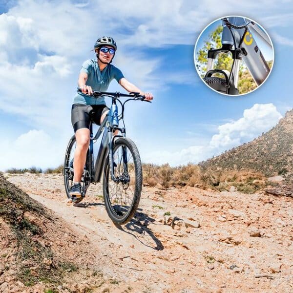 Mountain Avanti Bicicleta eléctrica de montaña 29", con 120Km de autonomía , suspensión delantera SR Suntour, cambio Shimano Cues de 10 velocidades y doble disco de freno hidráulico Tektro. - Imagen 5