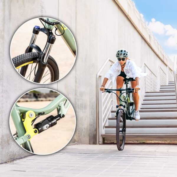 Mountain Millor Bicicleta eléctrica de montaña 27,5", con 90Km de autonomía , doble suspensión, cambio Shimano 18 velocidades y doble disco de freno hidráulico. - Imagen 5