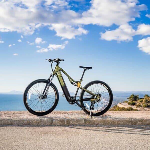 Mountain Supreme Bicicleta eléctrica de montaña 29", con 120Km de autonomía , doble suspensión, cambio Shimano Cues de 10 velocidades y doble disco de freno hidráulico Tektro preguntar stock. - Imagen 9