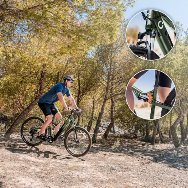 Mountain Supreme Bicicleta eléctrica de montaña 29", con 120Km de autonomía , doble suspensión, cambio Shimano Cues de 10 velocidades y doble disco de freno hidráulico Tektro preguntar stock. - Imagen 5