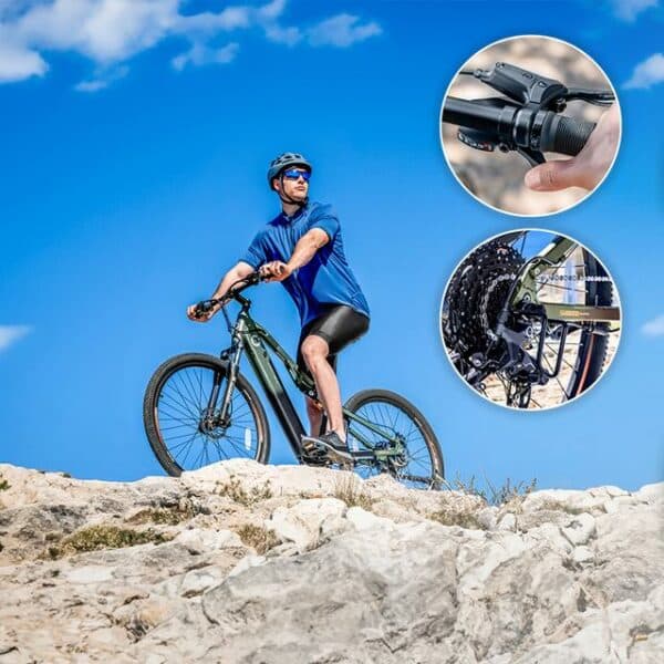 Mountain Supreme Bicicleta eléctrica de montaña 29", con 120Km de autonomía , doble suspensión, cambio Shimano Cues de 10 velocidades y doble disco de freno hidráulico Tektro preguntar stock. - Imagen 4