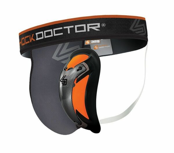 Shock Doctor Coquilla Carbon Flex & Suspensorio Ultra Pro Gris