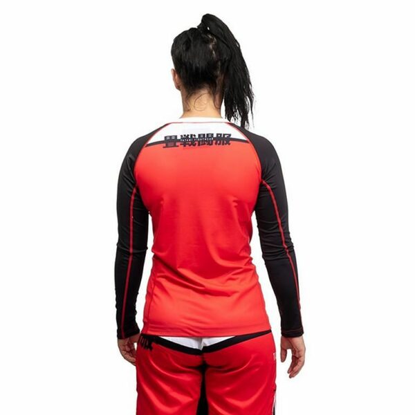 Tatami Ladies Super LS Rash Guard Blanco-Rojo - Imagen 4