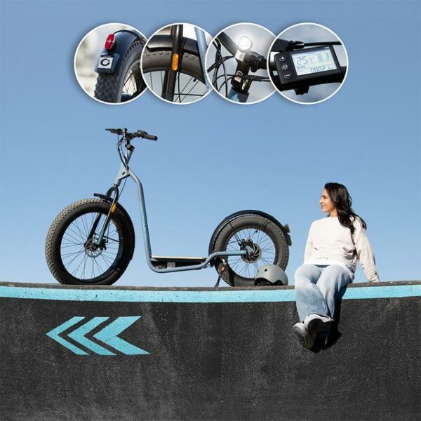 Bicinete Fat Bicinete eléctrico con motor de 1300 W (1000 W nominal) y autonomía de 60 km. Rueda Fat trasera de 20" y delantera de 26". Cumple con todos los requisitos de la nueva normativa española de circulación. preguntar stock - Imagen 2