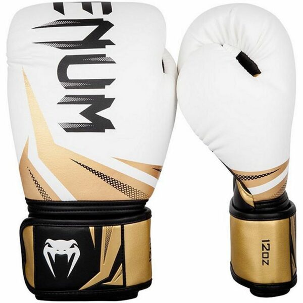 Venum Challenger 3.0 Boxing Gloves Blanco-Oro guantes boxeo - Imagen 6
